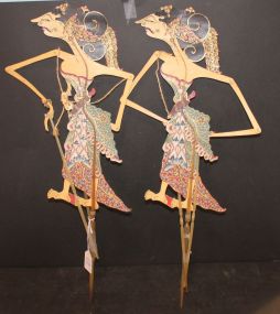Pair of Leather Shadow Puppets