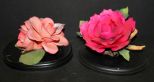 Two Large Porcelain Roses