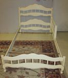 Pair White French Provincial Twin Size Beds