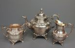 Three Piece Silverplate Rogers Brother Tea Set