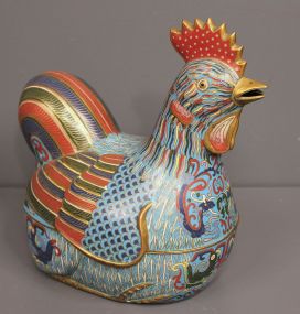 Cloisonne Box In The Form of a Hen