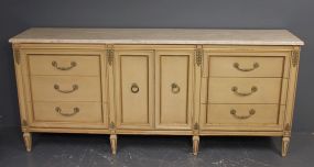 Vintage Designer Marble Top Credenza