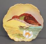 Hand Painted Limoge Game Plate
