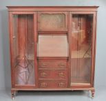 Mahogany Fall Front Secretary/Bookcase