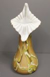 Large Satin Glass Jack in the Pulpit Vase