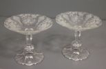 Pair of Cambridge Glass Compotes