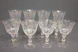 Set of Cambridge Glass Wine Glasses