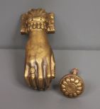 Victorian Brass Hand Door Knocker