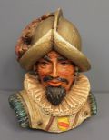 Hand Painted Conquistador Bust