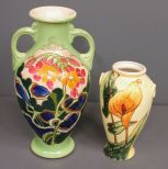 Two Hand Painted Vases