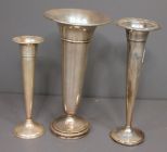 Three Sterling Vases