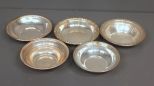 Five Sterling Nut Dishes