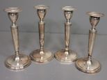 Four Silverplate Candlesticks