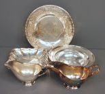 Group of Silverplate Items and Sterling Dish