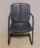Vintage Painted Green Aluminum Arm Chair