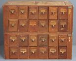 Two 20th Century Oak Stacking File Cabinets