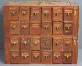 Two 20th Century Oak Stacking File Cabinets