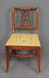 Vintage Side Chair with Needlepoint Seat