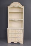 Vintage Painted White with Blue Trim Dresser