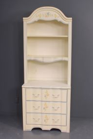 Vintage Painted White with Blue Trim Dresser