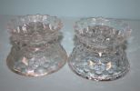 Pair Pressed Glass Candle Holders