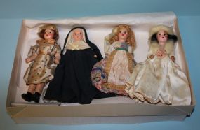 Set of Four 1940's Story Book Dolls