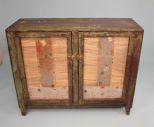 Primitive Pie Safe With Butterfly Screens