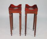 Pair of Contemporary Sheraton Style Plant Stands or Side Tables