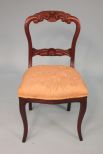 Mahogany Side Chair with Fabric Seat