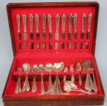 Ninety-eight Pieces of Lunt Treasure Sterling Silver Flatware, Chateau Thierry Pattern