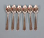 Set of Six Vintage Silverplate Demi-Tesse Spoons
