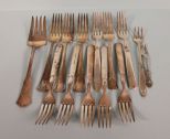 Group of Silverplate Forks