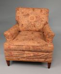 Upholstered Arm Chair in Gold Fabric