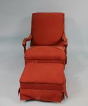 Upholstered Rocking Chair With Matching Ottoman