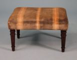 Upholstered Footstool with Spindle Style Legs