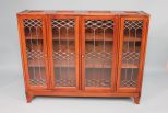 Four Door Leaded Glass Bookcase