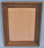 Framed Geographical Article On The State of Louisiana
