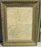 Lithograph of Map of New Orleans and The City of Louisville, Kentucky. J.H. Colton & Co.