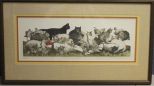 Limited Edition Print of Twenty-Two Cats, signed Nancy Nemec