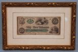 City of New Orleans Twenty-five Cent Certificate, dated 1862