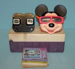 Two ViewMaster Picture Slides with Pictures, Mickey Mouse