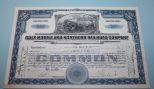 1933 Gulf, Mobile and Northern Railroad Company Bond (25 Shares) John Muir and Company (common Stock)