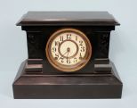 Late 19th Century Black Slate Mantel Clock