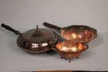 Silverplate Covered Dish, Bowl and Two Handled Bowl