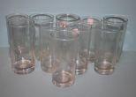 Set of Six Clear Glasses, Various Styles