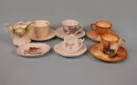 Group Lot of Demi-Tesse Cups and Saucers