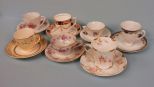 Group Lot of Demi-Tesse Cups and Saucers
