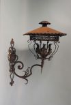 Large New Orleans Wrought Iron Architectural Sconce Light