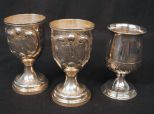 Three Silverplate Goblets