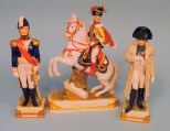 Three German Porcelain Figurines of Napoleon & Officers